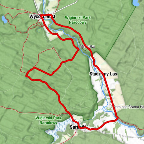 Wysoki Most - Sarnetki - Studziany Las - Ciemny Las