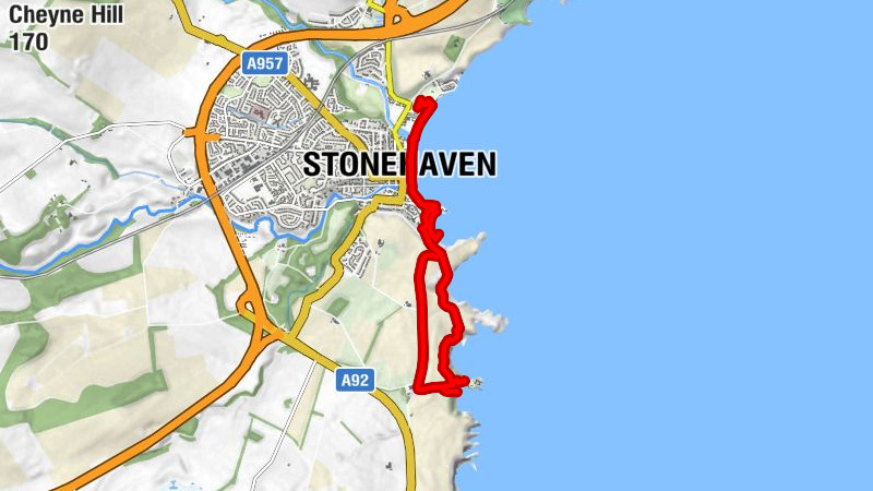 Cowie - Callyways - Mains of Dunnottar - Stonehaven