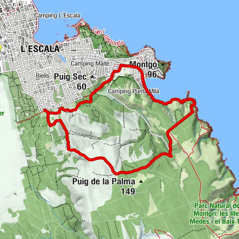 l'Escala - Pou d'en Miquel - Cova Nº1 de la Cala Montgó - Forat de la Caleta