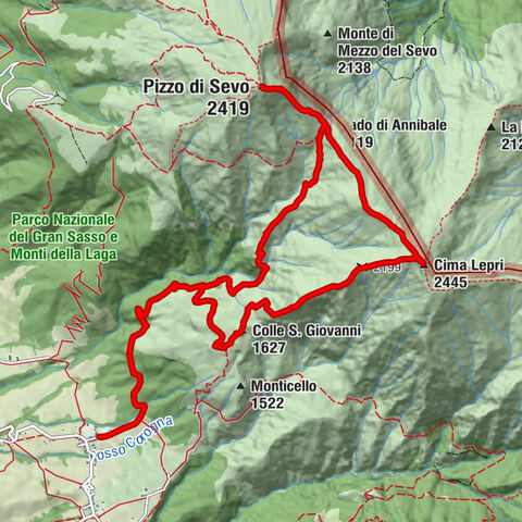Voceto - Colle S. Giovanni - Cima Lepri - Pizzo di Sevo