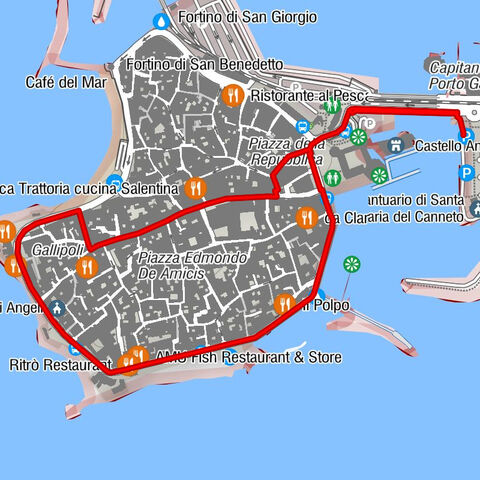 Chiesetta Santa Christina - Duomo e Curia Vescovile - Chiesa di San Francesco d'Assisi - Gallipoli