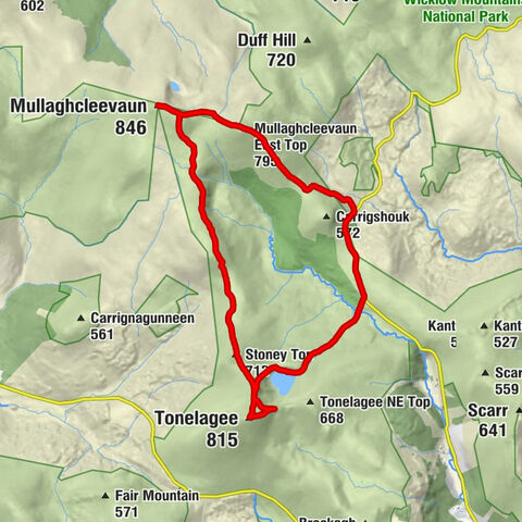 Glendalough ED - Mullaghcleevaun - Tonelagee - Brockagh