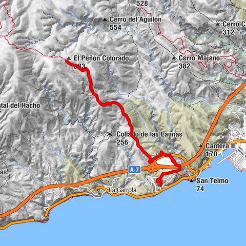 Castell del Rey - Almería - Sima de la Autovía - El Peñón Colorado