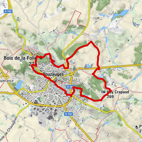 Pouzauges - Puy Crapaud - Bois de la Folie