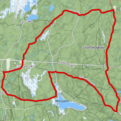 Løten - Killingbekkvadet - Svartskogkoia - Slethellkoia