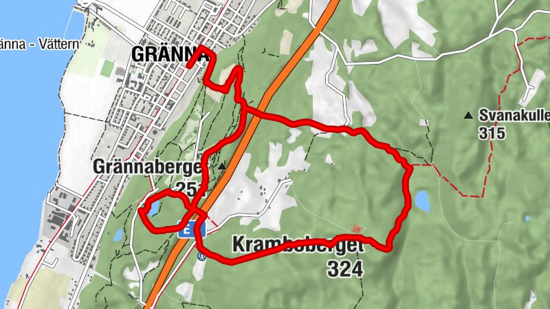 Gränna - Kramboberget - Grännaberget