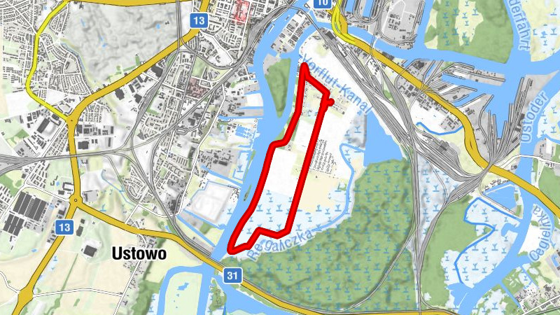 Centrum - Szczecin - Wyspa Pucka - Międzyodrze-Wyspa Pucka