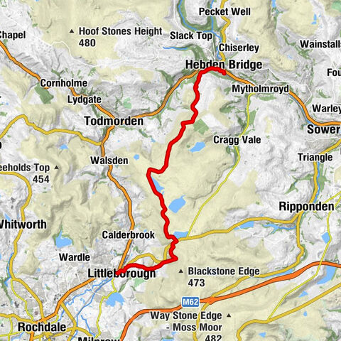 Rochdale - Stoodley Pike - Littleborough - Hebden Bridge