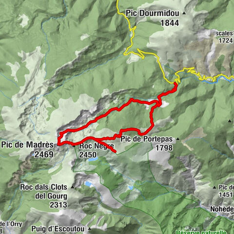Col de Jau - Pic de Madrès - Pic de la Rouquette - Mosset