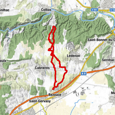 Cabrières - Source de la Bastide - Source de la Combe de l'Ermitage - Collias