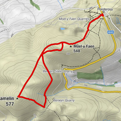Llantysilio - Moel y Faen - Moel y Gamelin