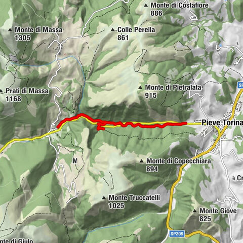 Muccia - Ponte Romano - Eremo di Sant'Angelo in Profoglio - Fiume