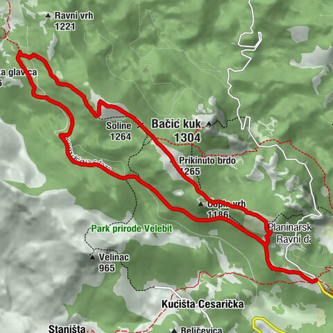Dabarska kosa - Visibaba - Prikinuto brdo - Budakovo brdo
