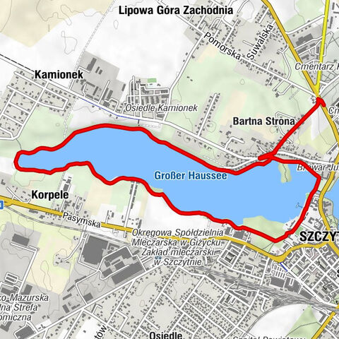 Bartna Strona - Kamionek - Korpele - Szczytno