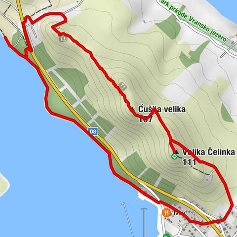 Zadarska županija - Ćušija velika - Velika Čelinka - Drage