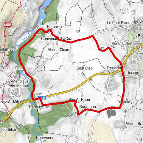 Saint-Haran - Roz an Pont - Traon Izellan - Toul ar C'hoat