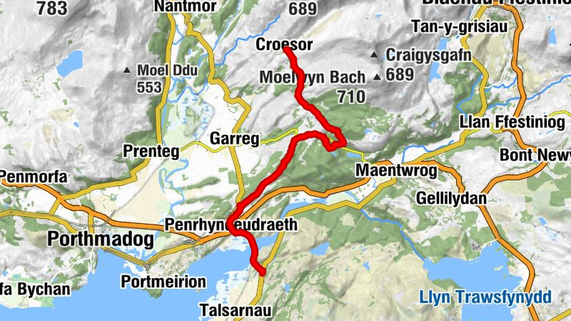 Croesor - Rhyd - Pen-y-Bwlch - Llandecwyn