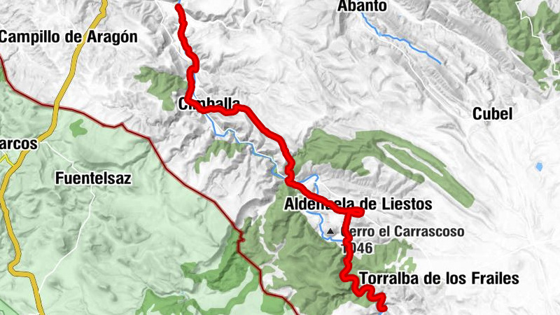 Llumes - Cimballa - Aldehuela de Liestos - Torralba de los Frailes