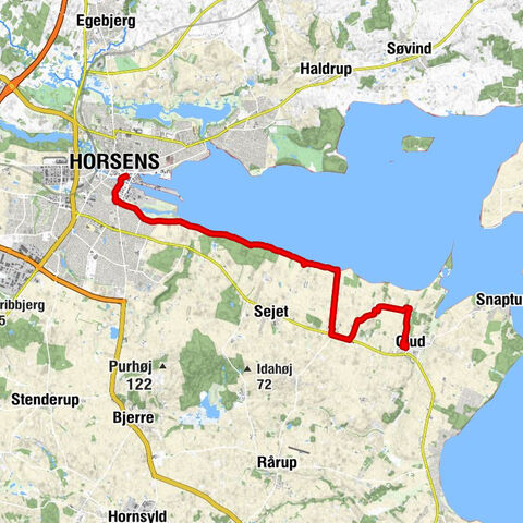 Horsens - Brund - Vester Bisholt - Glud