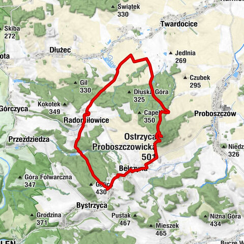 Bełczyna - Ostrzyca Proboszczowicka - Radomiłowice