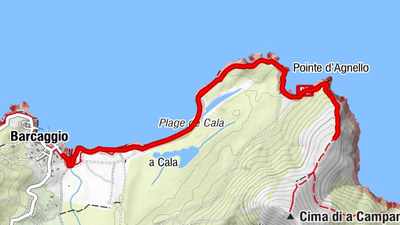 Barcaggio - A Cala - Pointe d'Agnello