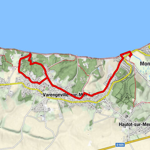 Pourville-sur-Mer - Varengeville-sur-Mer - La Mare Canuel - Gorge des Moutiers