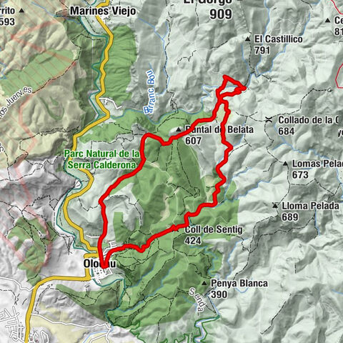 Olocau - Huerta de Olla - Coll de Sentig - L'Arquet