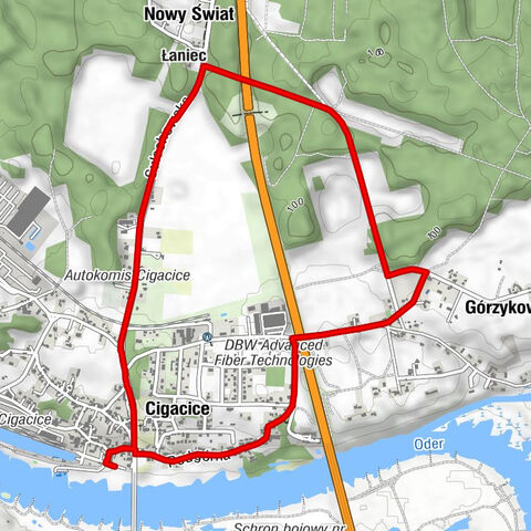 powiat zielonogórski - Cigacice - Górzykowo - Łaniec