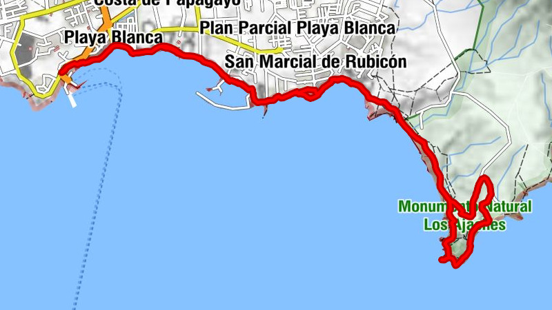 Playa Blanca - Castillo del Águila - San Marcial de Rubicón - Cave el Leon