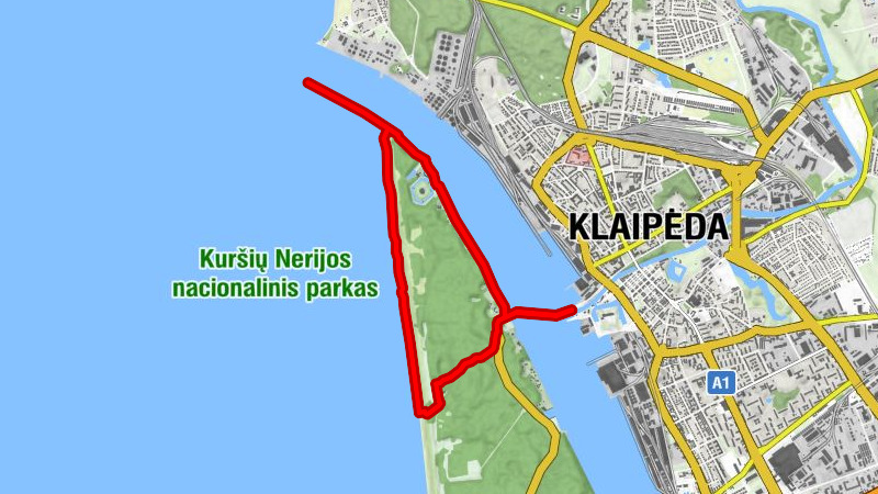Klaipėdos 1-oji Perkėla - Smiltynė - Kopgalis - Klaipėda