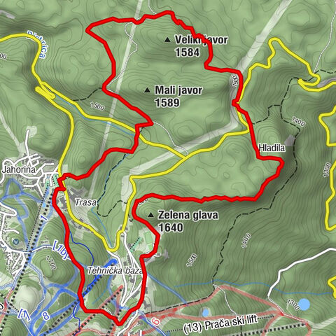 Јахорина - Hladila - Zelena glava