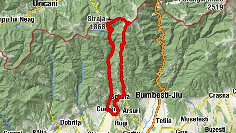 Curpen - Șaua lui Loghin - Vf. lui Loghin - Vaidei