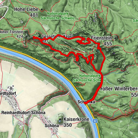 Schmilka, Grenzübergang - Nebelturm - Stiegenwächter - Ülmtülp