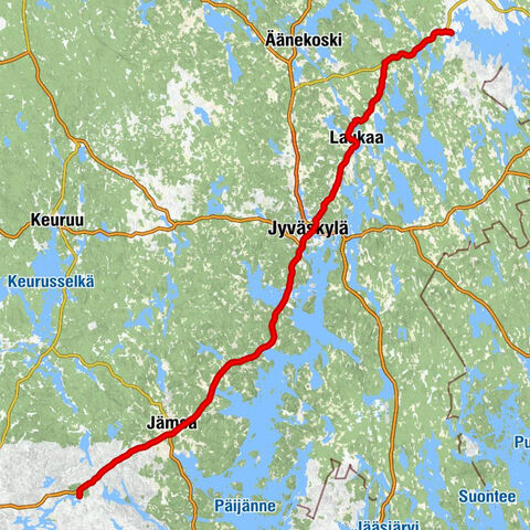 Länkipohja - Jämsä - Korpilahti - Konnevesi