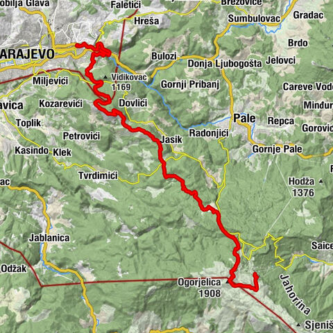 Sarajevo - Trebević - Rudine - Забојска