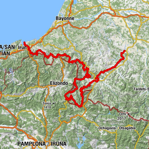 Saint-Palais - Gaztelu Zahar - Munhoa - Urrizti