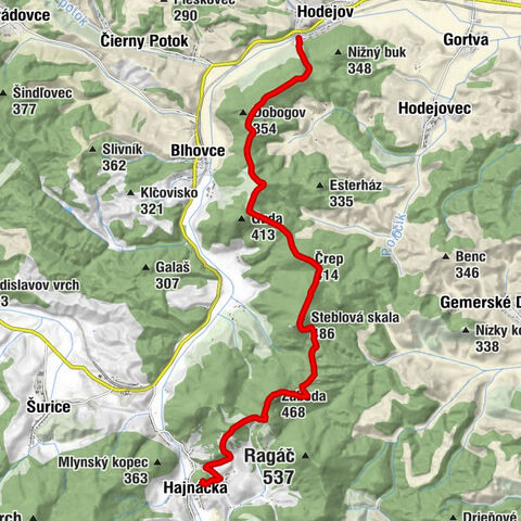 Hodejovec - Črep - Steblová skala - Hajnačka