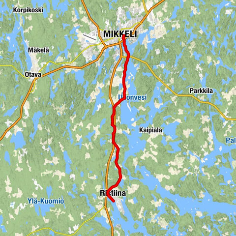Ristiina - Löytö - Mikkeli - Savilahti