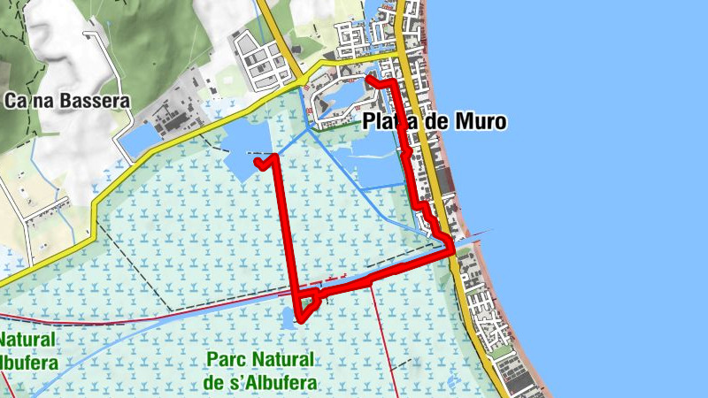 Platja de Muro - Es Canal Gran - sa Paperera - Sa Roca