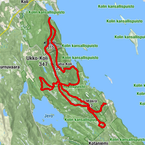 Lieksa - Ukko-Koli - Akka-Koli - Mäkrä