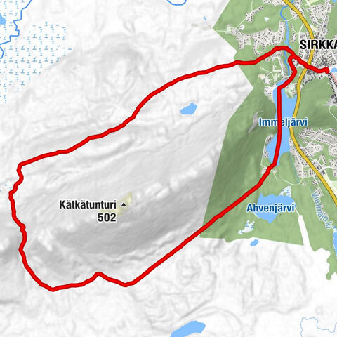Cross-country Skiing around Monte Kätkä in Feb. 2025