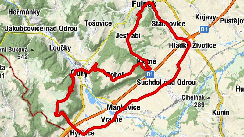 Fulnek - Jídelna Pod kaštany - Olšová - Kaple svatého Floriána