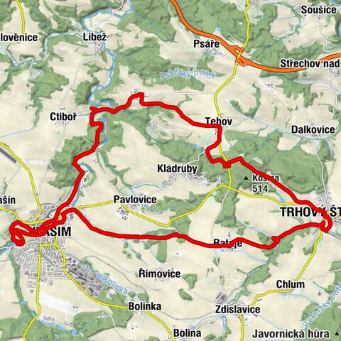 Trhový Štěpánov - Tehov - Nemíž - Vlašim