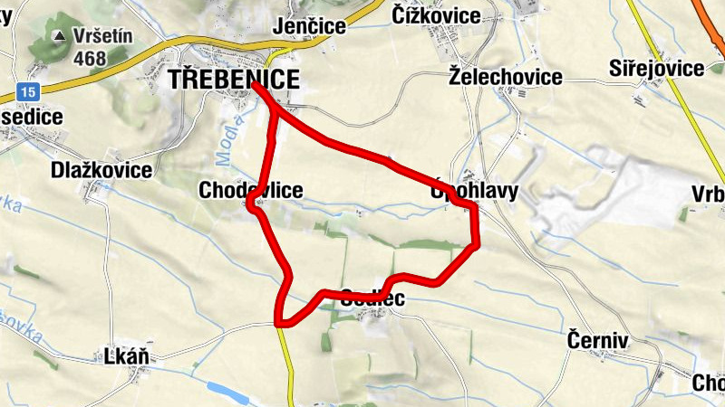 Třebenice - Nejsvětější Trojice - Chodovlice - Sedlec