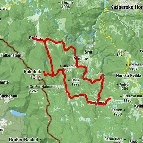 Filipova Huť - Fram - Modrava - Poledník
