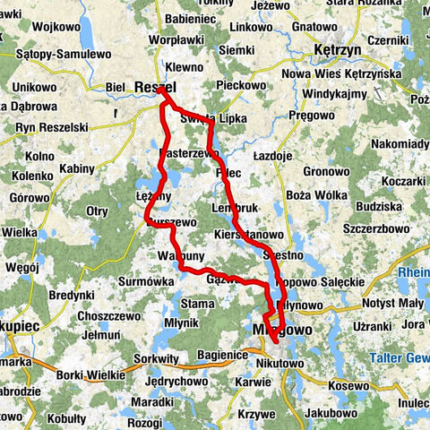 Osiedle Brzozowe - Kościół pw. Świętego Wojciecha - Kościół Ewangelicki - Mrągowo