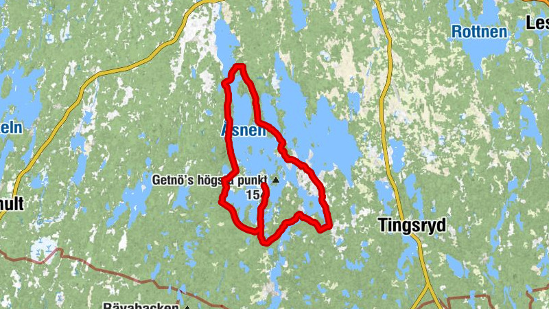 Toftåsa - Ålshult - Steglehylte - Horgeboda