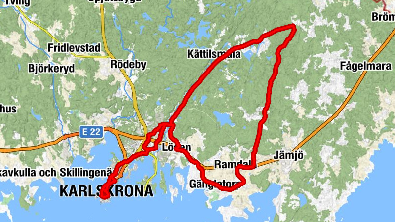 Karlskrona C - Augerums kyrka - Trefaldighetskyrkan - Fredrikskyrkan