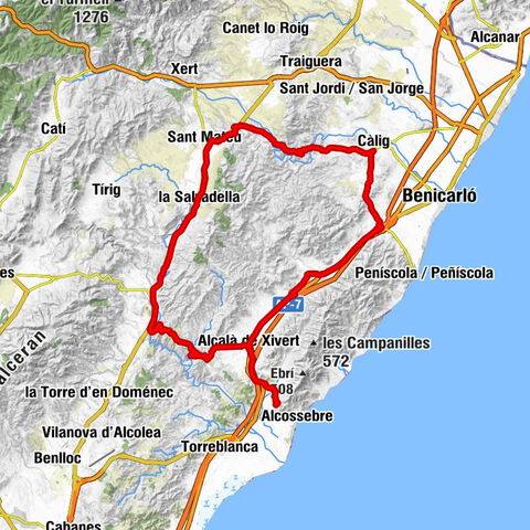 Antiga estació d'Alcossebre - Alcalà de Xivert - Capella de la Verge dels Desemparats - Església de Sant Joan Baptista
