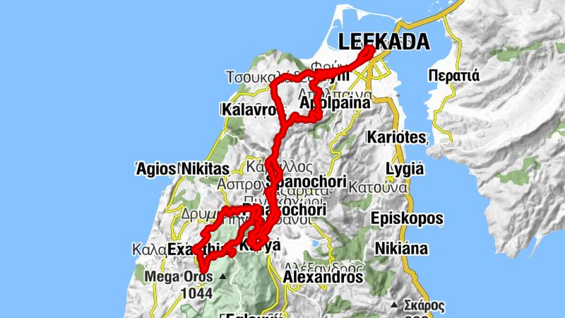 Λευκάδα - Φρύνι - Αγιος Στέφανος - Αγ. Παντελεήμονας